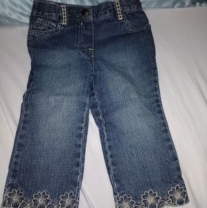 💚 2/$8 Koala Kids girls embroidered denim jeans 12 month